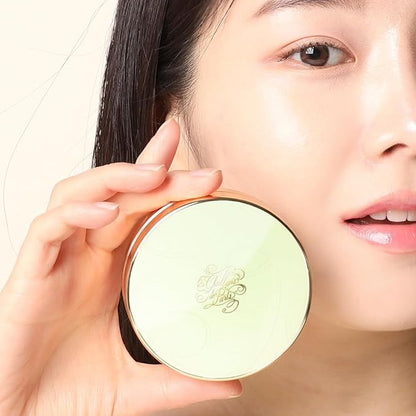 [CHALLANS de PARIS] Cushion de Lunar Excellence Cream Foundation - High Coverage, All-Day Wear, Lightweight Texture, Even Skin Tone, Hydrating Glow, All Skin Types, 0.53 oz (21 Bright Ivory, 0.53 oz)