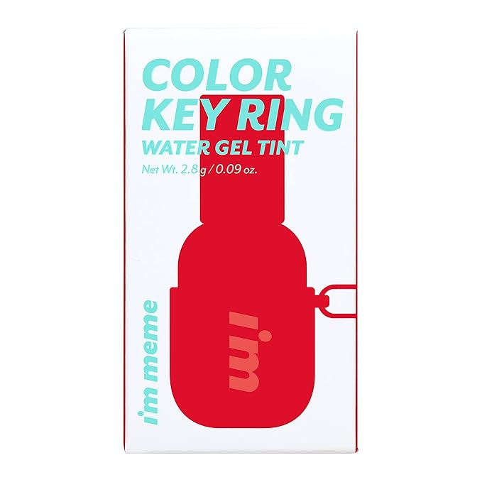 I'm Meme Water Gel Tint - Color Key Ring | Gift, Highly-pigmented, Long Lasting, Travel-Friendly, Lip Stain, 01 Coral Picnic, 0.09 Oz