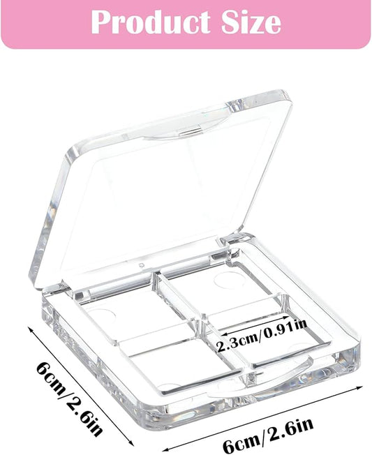 Empty Lipstick Palette, 2 Pcs Empty Makeup Palette, DIY Eyeshadow Powder Blush Lipstick Palette, Empty Lipstick Box, Empty Makeup Transparent Containers for Women and Gril
