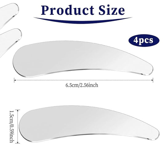 Molain 4Pcs Mini Metal Cosmetic Spatulas, Skincare SpatulaMixing and Sampling Makeup Beauty Tools for Skin Care Creams, Eye Cream, Essences Beauty Accessories(4PCS)