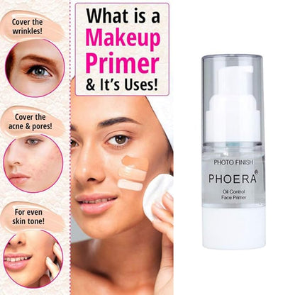 PHOERA Primer Face Foundation Primers,Face Primer for Makeup Long Lasting Hydrating Smoothing Isolated Moisturizing Oil Free Effect Make Up Base Matte Makeup Primer (2 * 18ml)