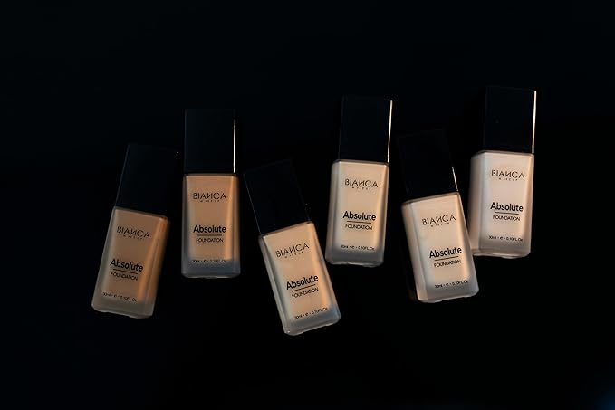 Absolute Foundation | Bianca Makeup | Liquid Foundation with Full Coverage | Shine and Oil Control | 24-hour Wear | Water and Humidity Resistant | Various Shades (Nude, 0.10 Fl Oz)
