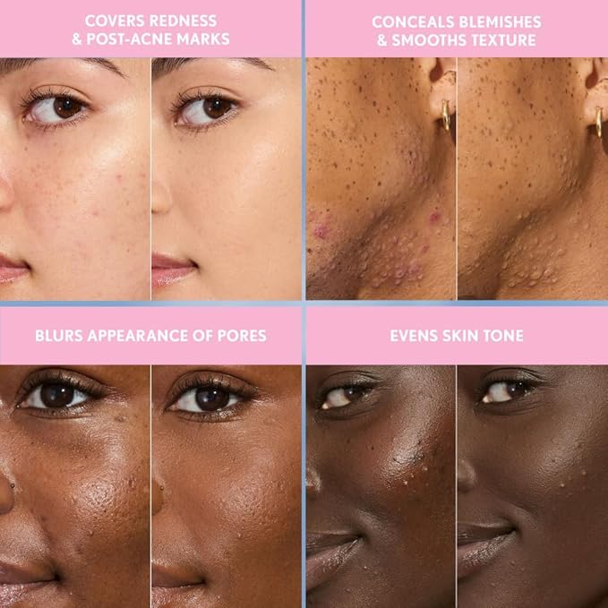 COVERGIRL Clean Fresh Blurring Skin Tint with SPF 30, 425 Light/Medium Warm, Liquid Foundation, Soft Matte Finish, Smooths, Brightens, Blurs Pores, Mineral Sunscreen, Vegan Formula