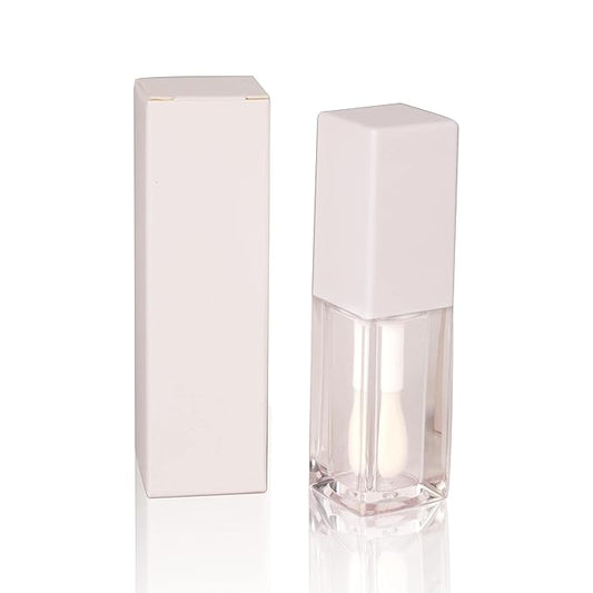 25pcs 25 * 25 * 86mm Craft paper box for lip gloss 350gms lipstick packing box for lipgloss tubes(pink paper box 25pcs) (White)