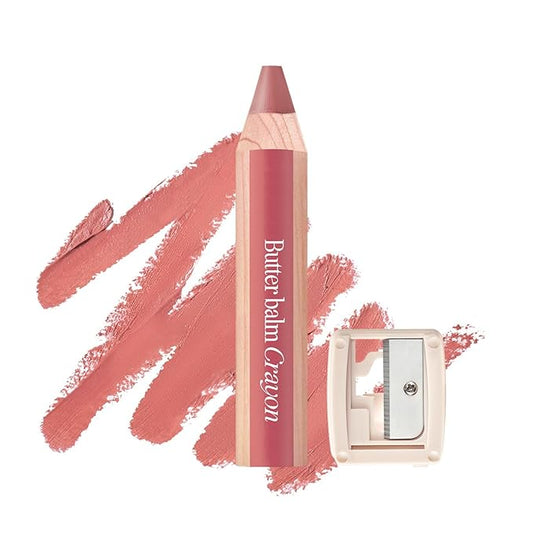 CLIO Butter Balm Crayon, 2-in-1 Lip and Cheek Tint, Buildable Lightweight Cream Blush, Crayon Lipstick Makeup (004 MODERN ART BEIGE, One Size)