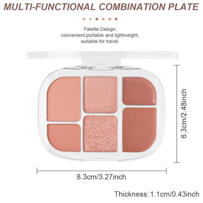 Highly Pigmented Eye Makeup Palette，Shimmer Matte Eyeshadow Pallet，long-lasting blend natural color makeup ‌Milk Honeydew Eyeshadow and Blush Palette(1#, 1 Count (Pack of 1))