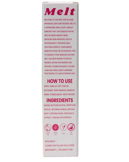 MELT Oil-Free Makeup Remover - Gentle Formula with Gentian Root - Lash Extension Safe - Reduces Redness & Hydrates Skin (1.7 fl oz)