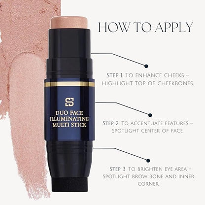 Duo Face Illuminating Multi Stick, Dual-Use Applicator for Perfect Blend, .3 Ounce (Day Glow)