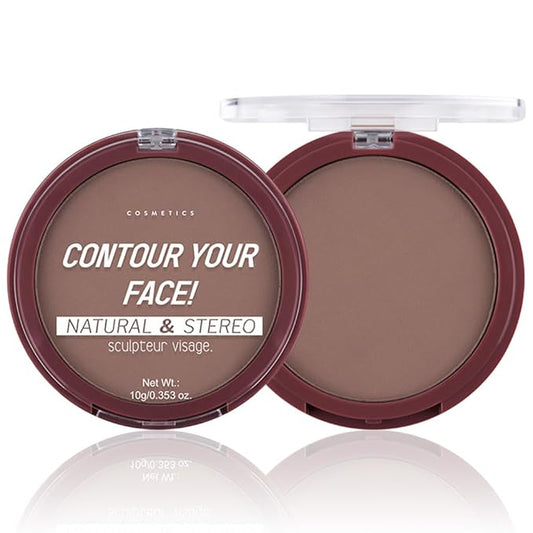 5-Color Matte Makeup Powder Compact, Long-Lasting Waterproof Foundation, Oil-Control, Non-Caking (5#, 1 Count (Pack of 1))
