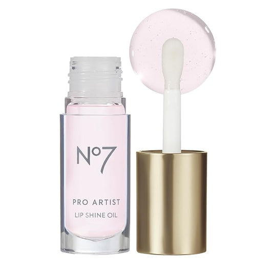 No7 Pro Artist Lip Oil - Hydrating Lip Oil with a High-Shine Finish - Non-Sticky Formula Enriched with Nourishing Ingredients to Improve Lip Hydration - Sweet Strawberry (0.20 fl oz)