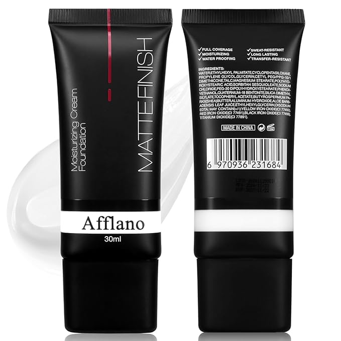 White Foundation Goth makeup,Full Coverage color changing foundation,liquid,creamy, waterproof, long-lasting makeup for Goth Clown Make up, Daily,Cosplay, Dramatic, Halloween Makeup