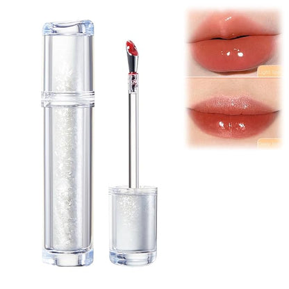 Ice Iron Vibrant Citrus Orange Tinted Lip Oil - Hydrating, Nonstick, Moisturizing Jelly Lip Gloss