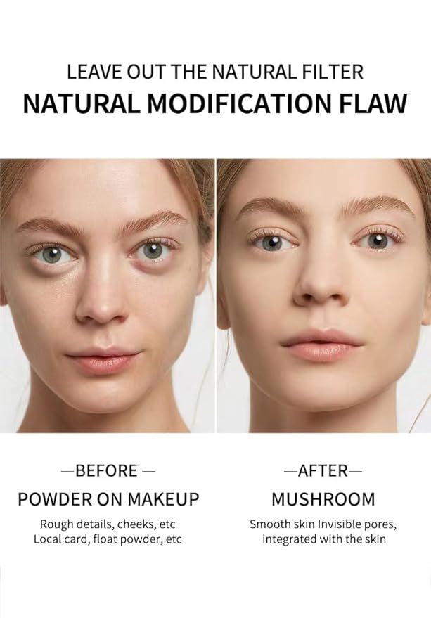 O'CHEAL Mushroom Head Air Cushion BB Cream Foundation Cream for Face Makeup Concealer Cushion for Face Comestics Make Up Cushion Compact Ivory