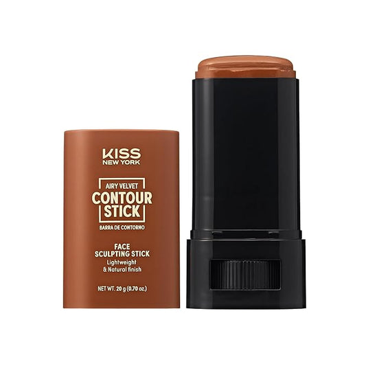 Airy Velvet Contour Stick, Cool Toned Face Sculpting Cream Makeup, Buildable with Lightweight Natural Finish, Hyaluronic Acid & Green Tea Extract (5 Medium Tan, 0.70 Ounce)