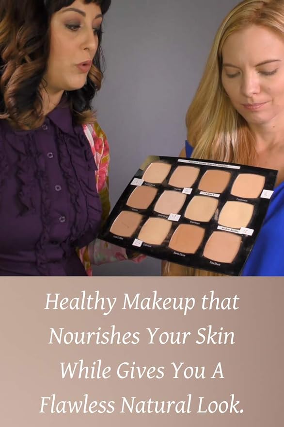 Pressed Mineral Foundation Makeup Tawny With Vitamin and Green Tea Extracts