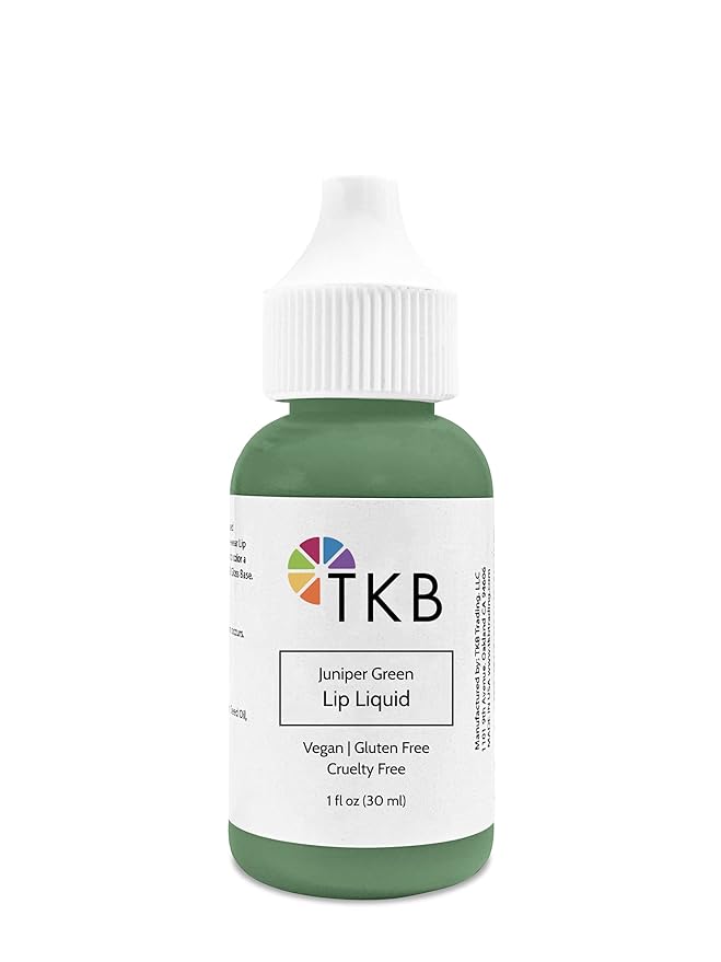 TKB Lip Liquid Color | Liquid Lip Color for TKB Gloss Base, DIY Lip Gloss, Pigmented Lip Gloss and Lipstick Colorant, Made in USA (1floz (30ml), Juniper Green)