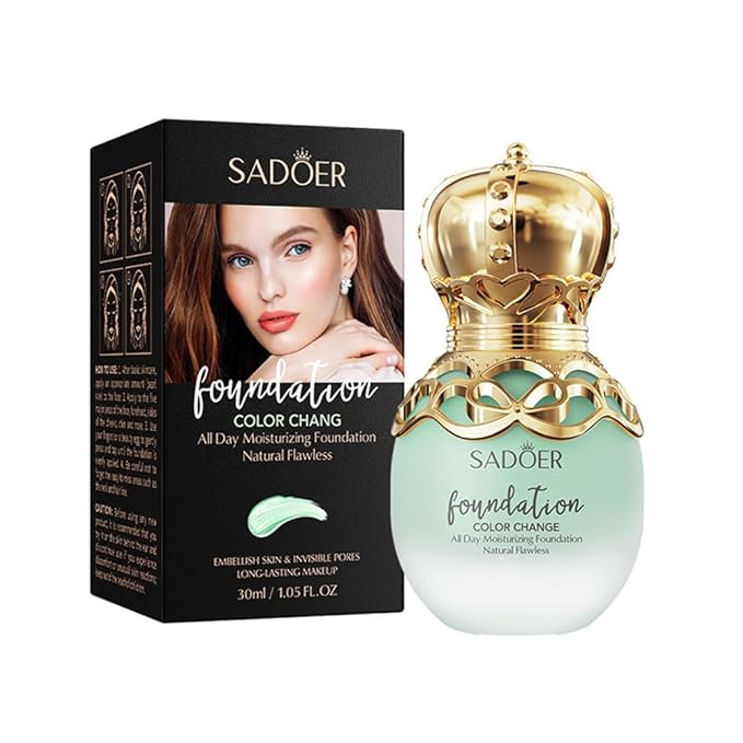 Patrician Color-Changing, Foundation, Long-Lasting High Coverage Lightweight Flawless Finish Makeup for All Skin Types, Ivory Tone, 30ml