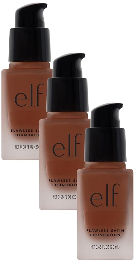 e.l.f. Flawless Finish Foundation, Lightweight & Medium Coverage, Semi-Matte Finish, Truffle, 0.68 Fl Oz (20mL) (Pack of 3)