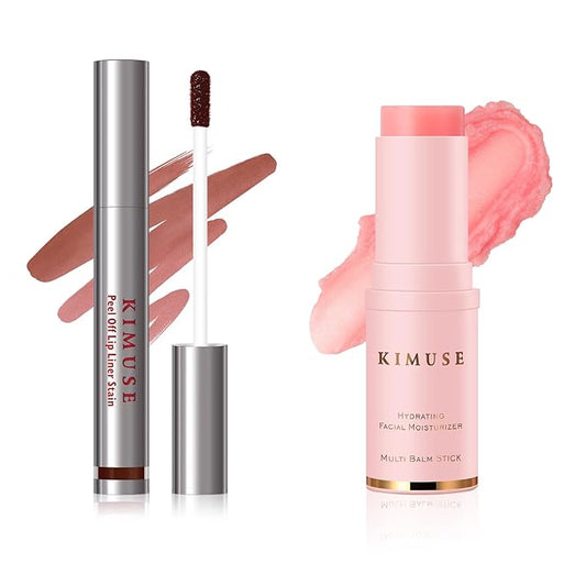 KIMUSE Peel Off Lip Stain & All-in-One Hydrating Multi Balm Stick