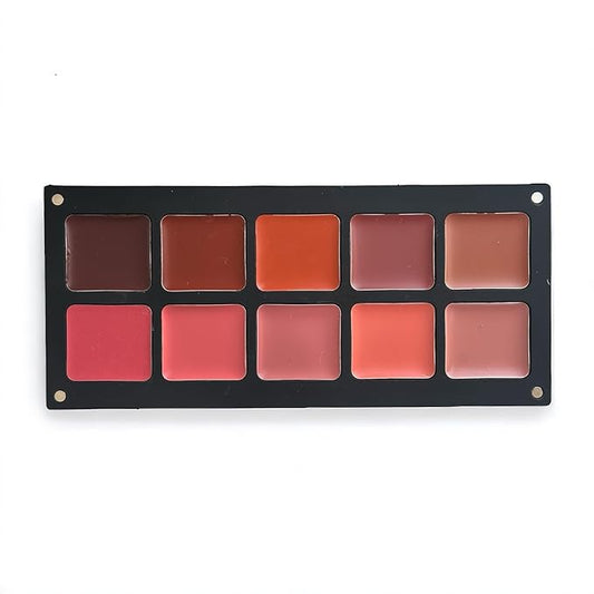 Cheeks & Lip Palette | Lipstick and Blush | Cream Formula | Reusable Magnetic Case | For All Skin Types (Coffe, Nude)