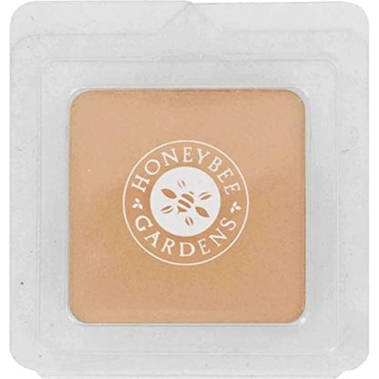 Honeybee Gardens Pressed Mineral Powder Foundation Refill, Malibu, Medium Olive Shade, Adjustable Coverage, Natural Finish, With Botanical Extracts And Vitamin E, 7.5g