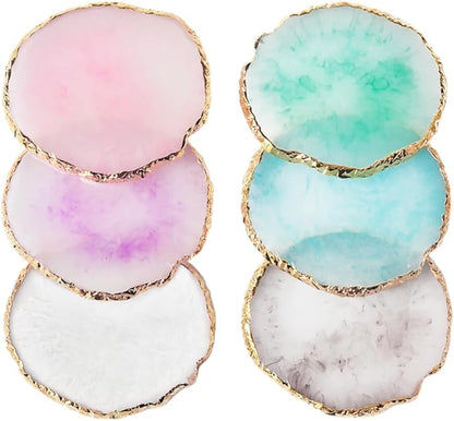 Resin Nail Art Palette, Nail Painting Mixed Color Palette, Gold Edge Nail Gel Color Makeup Display Board Nail Art Display Cosmetic Mixing Tools, Makeup Mixing Palettes Round