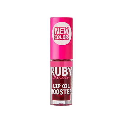 Ruby Kisses Lip Oil Booster, Hydrating Lip Gloss with Nourishing Natural Oil Blend, Jumbo Wand for Easy Application, Non-Sticky Formula