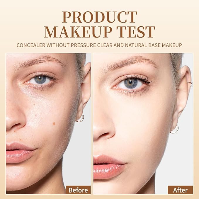 Long-Lasting Moisturizing Liquid Foundation, Waterproof, Concealer with Brightening Effect (02# Beige, 30ml)