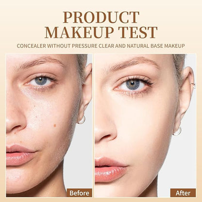 Long-Lasting Moisturizing Liquid Foundation, Waterproof, Concealer with Brightening Effect (02# Beige, 30ml)