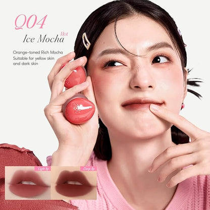 COLORKEY Bouncy Multi-Purpose Mud, Lip Tint, cheek, Moist Fit Without Stickiness, non-sticky, Creamy Soft Texture,Smudge-Proof (Q04-Ice Mocha, 4.5g)