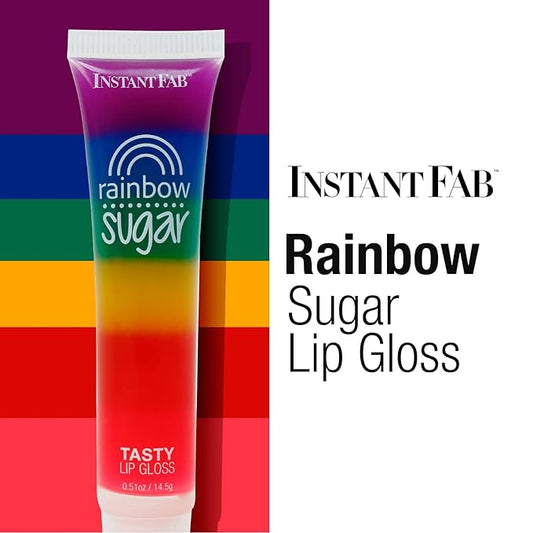 STUDIO LIMITED Instant Fab Crystal Shiny Rainbow Lip Gloss Long Lasting Ultra Hydrating Plumping Lip Gloss for women girls Value Pack 14ml/ 0.47oz (Rainbow, 3 Pcs)