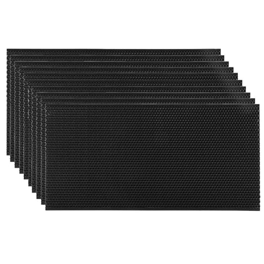 Beehive Waxed Coated Foundation Sheet, Beehive Foundation Sheets Waxed Foundation Sheet Plastic Portable Honeycomb Sheet Nest Foundation Sheet fit Deep Frame, Black, 10 Sheets