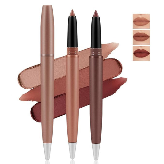 Waterproof Lip Liner Pencil, Long Lasting Matte Lipstick Makeup, Liner Lip Stick for Women 3PCS