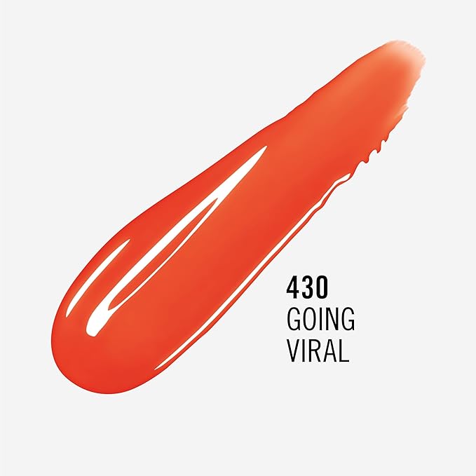 Rimmel London Stay Glossy, 430 Going Viral, Lip Gloss, Non-Sticky, Color and Shine, Up To 6-Hour Wear, Precise Applicator, 0.18oz
