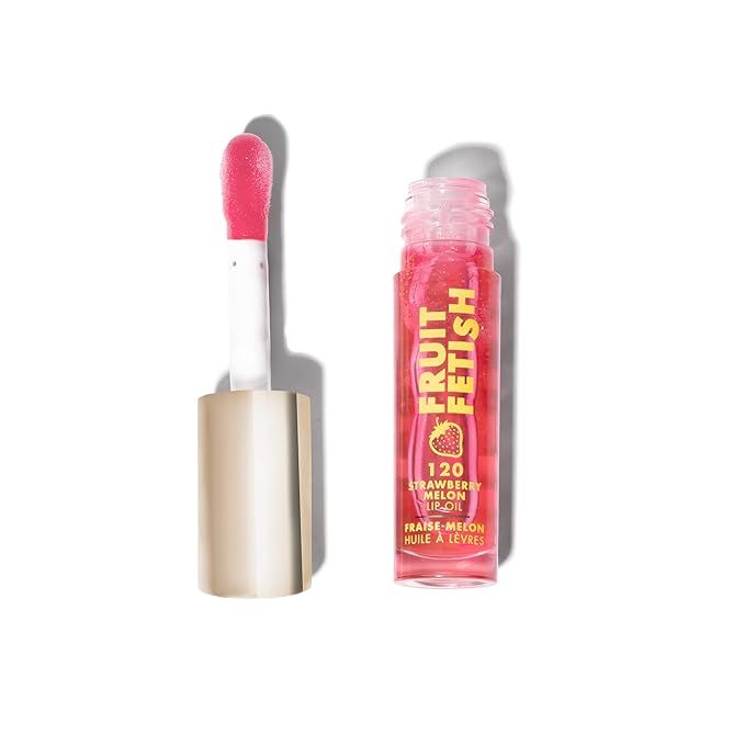 Milani Fruit Fetish Lip Oil with Vitamin E for Instant Hydration, Fruit Extract Infused Lip Treatment and Moisturizing Lip Gloss - Strawberry Melon