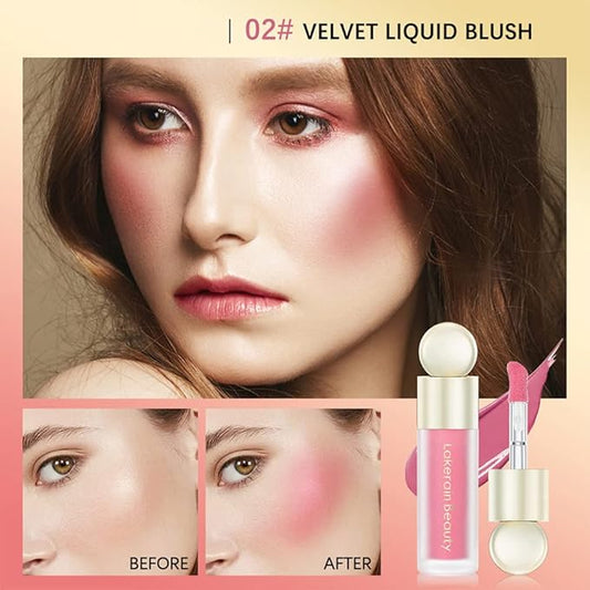 Mysense Silky Cream Blush Stick for Cheek Soft Pinch, Matte Blush Makeup Natural-Looking, Weightless, Long-Lasting - 02# Happy-Crushed Rose