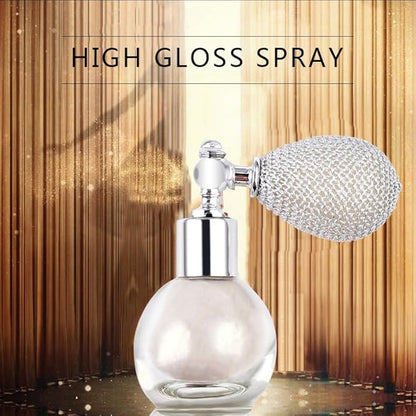 Highlighter Powder Spray Glitter Body Highlighter Spray for Girls Shimmer High Gloss Loose Powder Makeup Mist for Body, Hair, Face and Clothing
