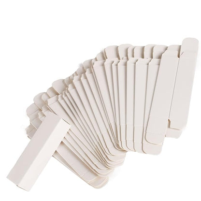 COSIDEA 50 PCS Empty Matte White Lip Gloss Boxes W22 xW22 xH92mm /0.87*0.87*3.62 inch, Cosmetic Perfume / Mascara Box Packaging for Small Business Wholesale, small Kraft Paper Box