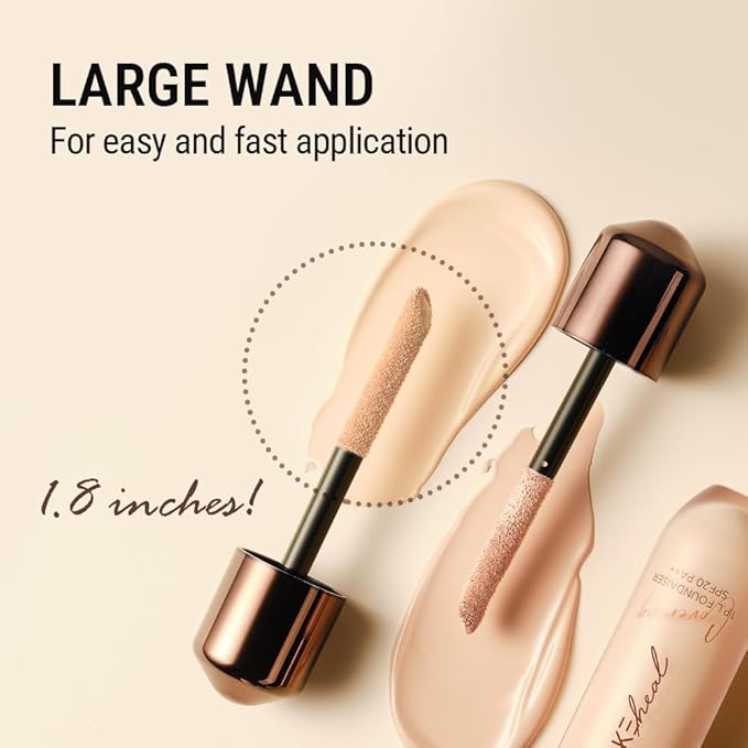 1.P.L FOUNDAISER FOUNDATION matte finish, liquid foundation with wand, long lasting full coverage, blendable, 28g 0.99 fl Oz [21-N CLARITY]