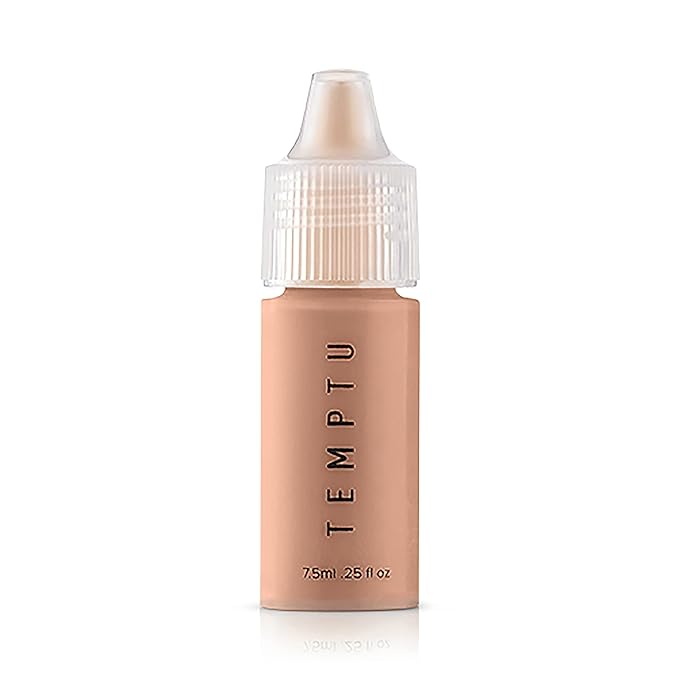 TEMPTU S/B Silicone-Based Airbrush Foundation: Professional Long-Wear Liquid Makeup, Sheer To Full Coverage For A Hydrated, Healthy-Looking Glow & Luminous, Dewy Finish On All Skin Types, 006 Toffee, 0.25 Fl Oz