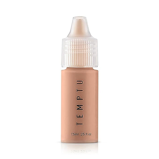 TEMPTU S/B Silicone-Based Airbrush Foundation: Professional Long-Wear Liquid Makeup, Sheer To Full Coverage For A Hydrated, Healthy-Looking Glow & Luminous, Dewy Finish On All Skin Types, 006 Toffee, 0.25 Fl Oz