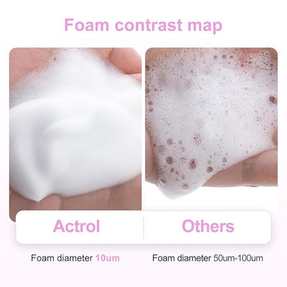 Eyelash Cleanser Concentrate 60ml Ice Cream Professional Lash Shampoo Foaming Cleanser DIY Paraben & Sulfate Free Non-lrritating Wash for Extensions Lashes with Salon Home Care-Makes 6 Bottles
