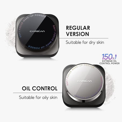 Soft Focus Loose Setting Powder, Waterproof, Matte, Oil Control, Shine Free, Talc-Free Face Powder Makeup, 24H Longwear Finishing Powder, 01 Dark Purple