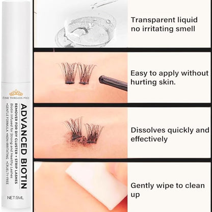 Lash Remover for Cluster Lashes and Extensions - DIY At-Home Adhesive Removal for Eyelash Clusters