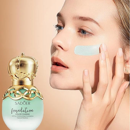 Patrician Color-Changing, Foundation, Long-Lasting High Coverage Lightweight Flawless Finish Makeup for All Skin Types, Ivory Tone, 30ml