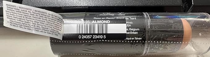 Palladio BUILD & BLEND Foundation Stick, Medium Coverage Buildable Contour Stick for Face, Ultra Blendable Creamy Formula for a Natural Shine Free Finish, Professional Makeup, 0.25 Ounce (Almond)