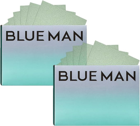 Facial Oil Blotting Paper for Men - 200pcs/2pk - Natural Oil-Absorbing Tissues for the Face and Nose with Green Tea Scent - Portable, Makeup Friendly Blotting Paper for Oily Skin Care