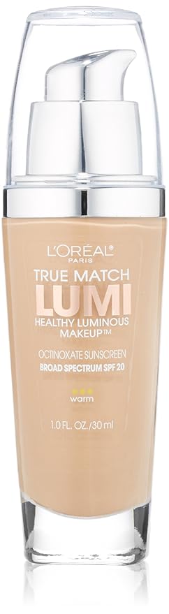 L'Oreal Paris True Match Lumi Healthy Luminous Makeup, W5 Sand Beige, 1 fl; oz.