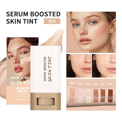 Beauty Balm Serum Boosted Skin Tint Concealer, Brightens, Hydrates, Conceale & Smooths Full Coverage Concealer Balm, Even Skin Tone Portable Moisturizing Essence Stick (# 06, 0.63 oz)