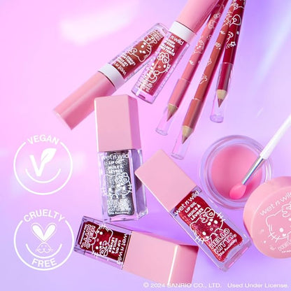 wet n wild Hello Kitty Glitter Lip Oil, New 10 Oil Infused Formula, Warm Apple Pie Lightly Scented, Sparkly Bold Colors, Cruelty-Free & Vegan - Magic Apple